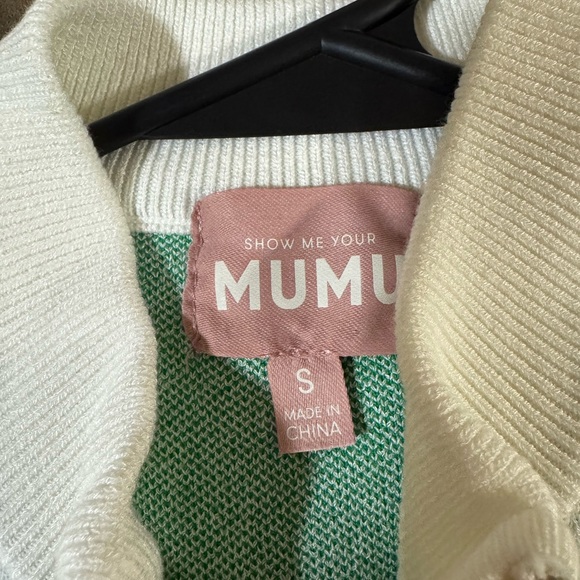 Show Me Your Mumu Zoe Zip Dress Green Stripe Knit REVOLVE $148 Size Small - Picture 11 of 11